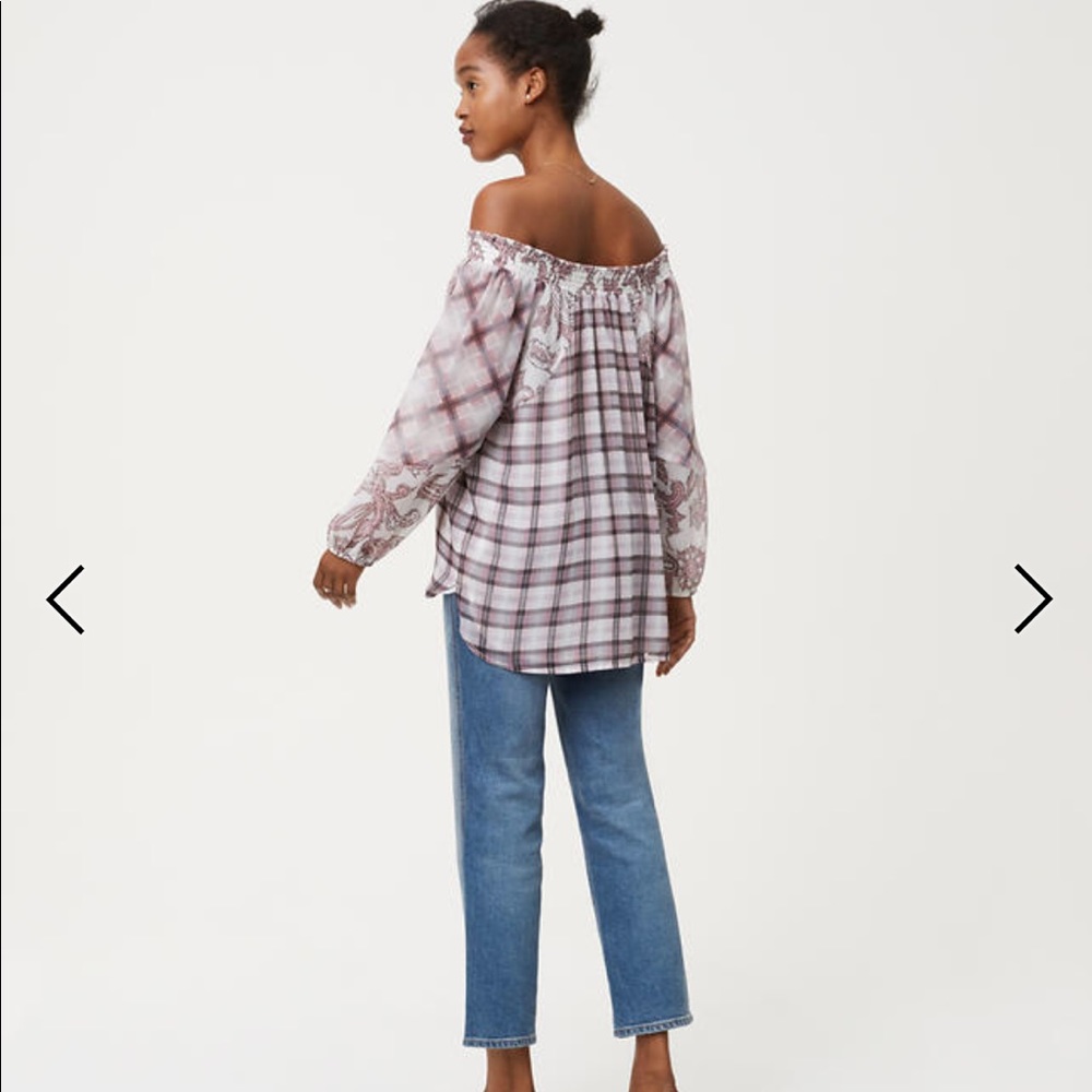 NWT ANn Taylor Loft Off Shoulder Blouse size M - Picture 2 of 5